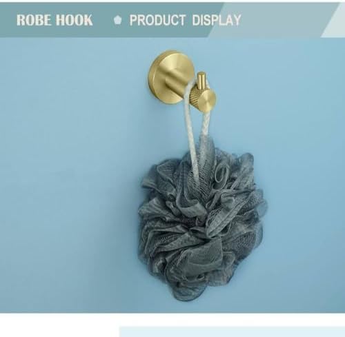 PIZZZENO Brushed Gold Towel Holder Set Robe Hook wall-mounted bathroom hardware