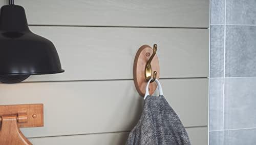 Rustic Oak Double Robe Hook