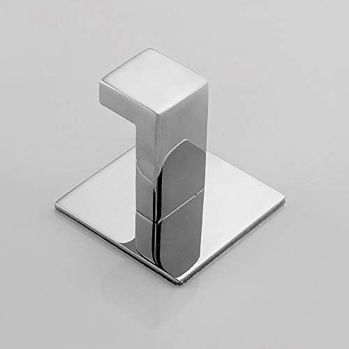 Stainless Steel Self-Adhesive Bathroom Towel Hook Rust-Free Chrome Finish