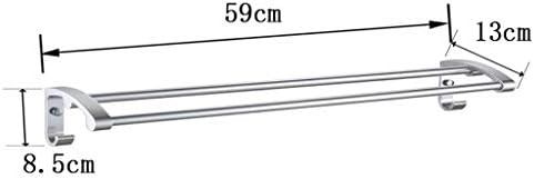 BOCBco Premium Rust-Proof Aluminum Towel Rack with Two Bars