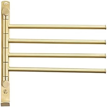 Space-Saving Towel Rail Rack for Bathroom Kitchen Brushed Gold