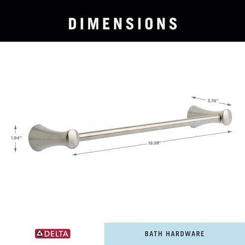 Delta Lahara Wall-Mounted Towel Rack for Compact Bathroom Storage