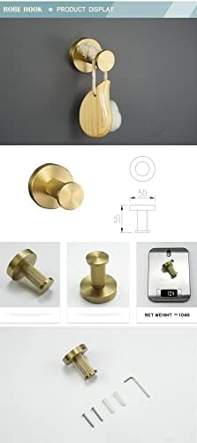 Space-Saving Towel Holder Easy to Install Brushed Gold Bathroom Accessory