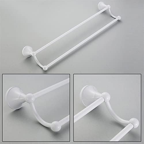 Double Towel Bar Black Brushed Chrome Wall Mounted Towel Rail