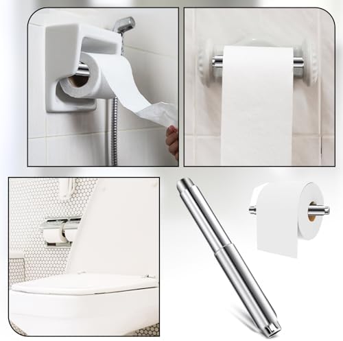 Stainless Steel Spring Roll Toilet Paper Holder for Home Bathroom Use