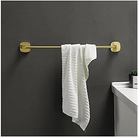 Sturdy Wall-Mounted Gold Brushed Aluminum Towel Rail Durable Bathroom Towel Holder