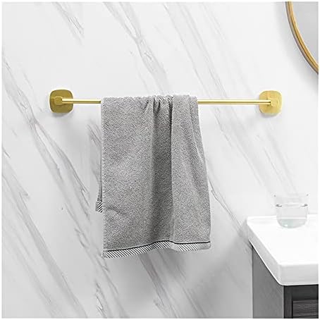 Sturdy Wall-Mounted Gold Brushed Aluminum Towel Rail Durable Bathroom Towel Holder