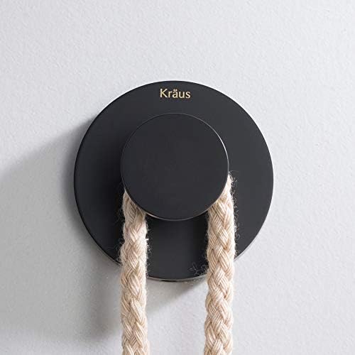 Kraus Elie Bath Robe Hook Matte Black Finish