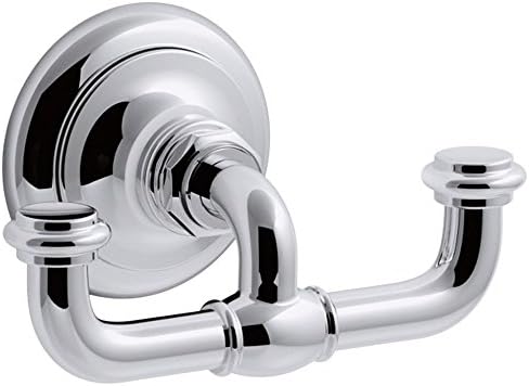 Double Robe Hook - Sturdy Storage in Polished Chrome