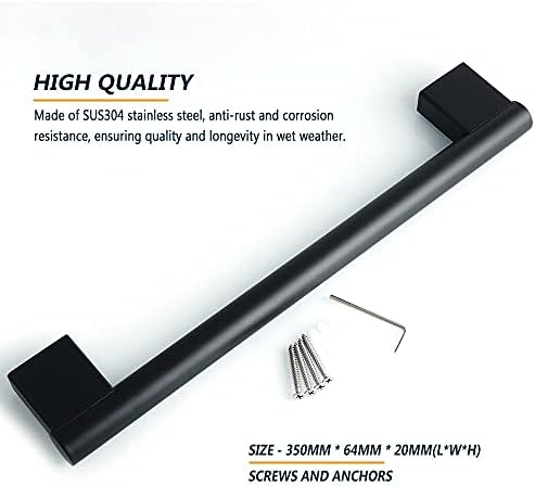 Matte Black Towel Rail Organizer for Bathroom Kitchen