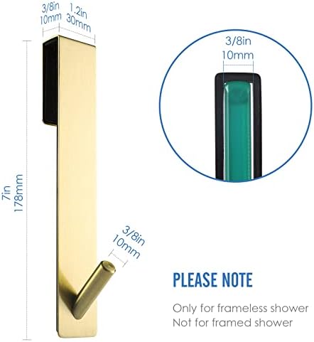 Simtive Extended Shower Door Hooks No Drilling Easy Installation