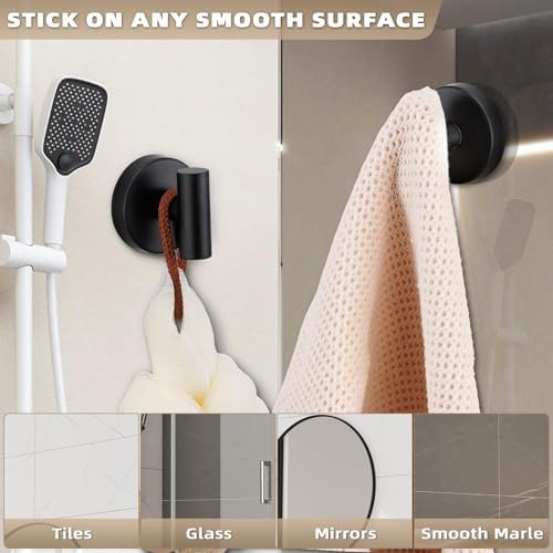 Secure Suction Cup Hooks for Towels Robes