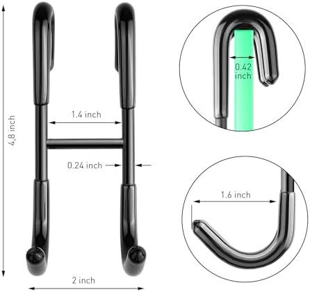 4-Piece Essential Bathroom Hooks For Frameless Showers
