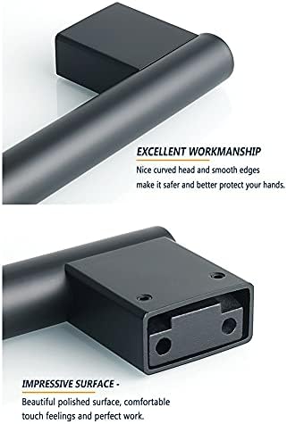 Matte Black Towel Rail Organizer for Bathroom Kitchen