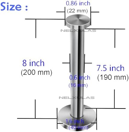 8-Inch Stainless Steel Bath Towel Holder 4-Pack