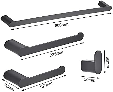 Durable Black Towel Rail for Bathroom