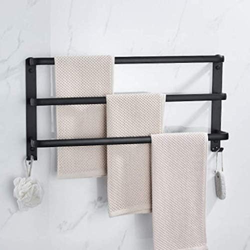 Premium Black Aluminum Towel Rack