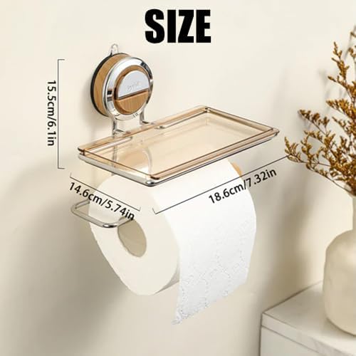 Drill-Free Suction Toilet Paper Holder Durable Stylish Bathroom Essential