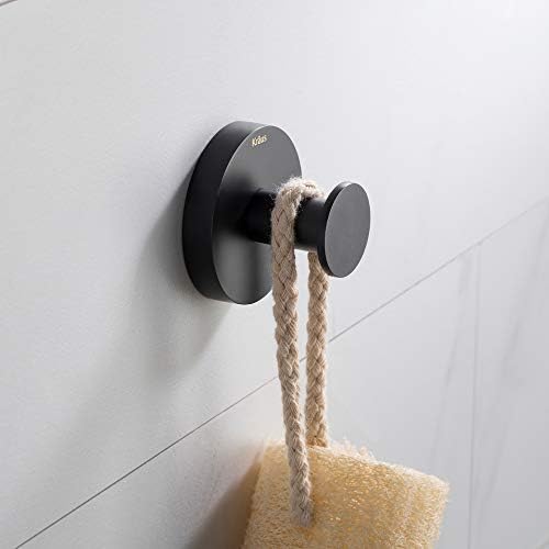 Kraus Elie Bath Robe Hook Matte Black Finish