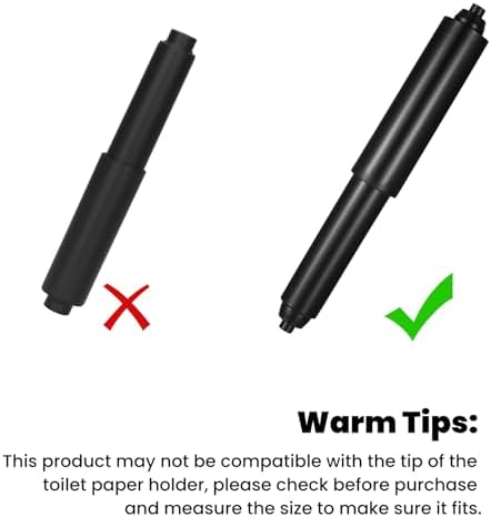 2-Pack Black Toilet Paper Spring Rods