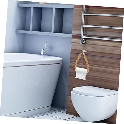 2-Piece Rustic Rope Toilet Holders 40cm Wall Mount