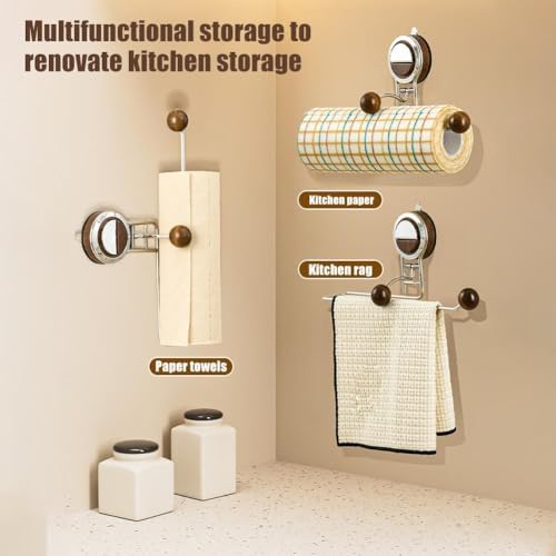 Premium Toilet Paper Holder with Suction Cup No Drilling Installation