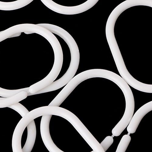 12-Piece bendable shower curtain rings for small spaces