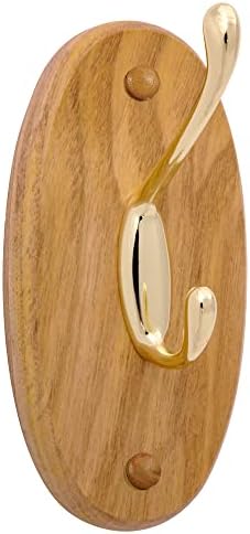 Rustic Oak Double Robe Hook