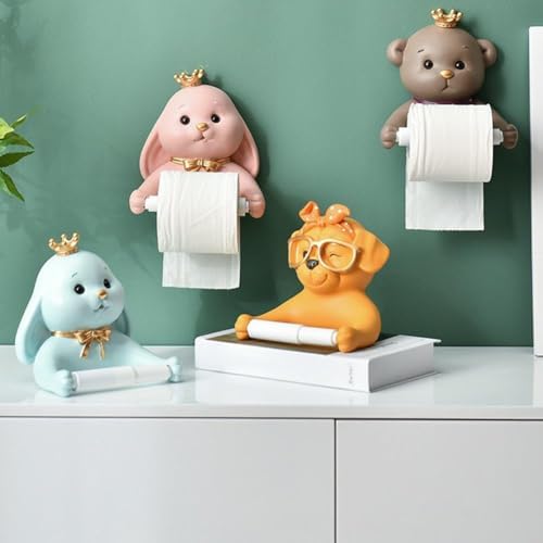 Funny Bathroom Toilet Roll Holder Wall Mounted 3D Animal Dispenser