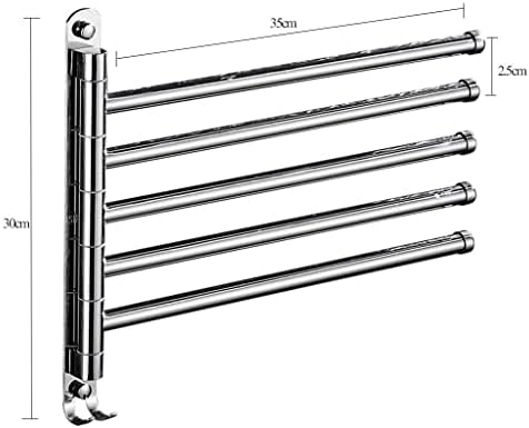 Bathroom Towel Bar Space Saving 4-Arm Display Holder