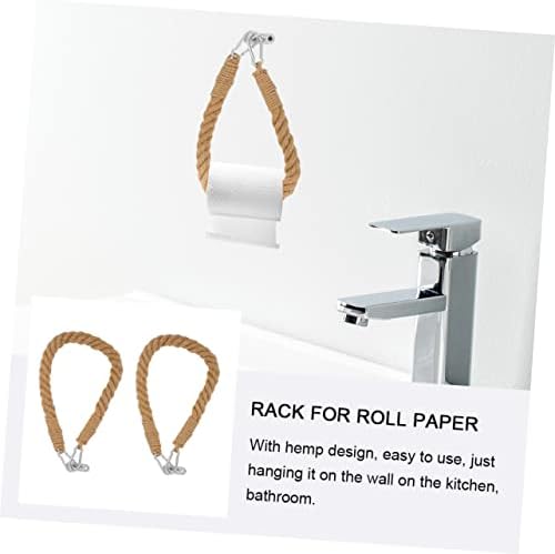 STOBOK Rustic Rope Toilet Paper Holder