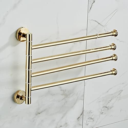 Black Towel Rail for Bathroom 4-Layer Wall-Mounted Towel Holder