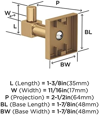 Amerock BH36070CZ Champagne Bronze Single Robe Hook Towel Holder for Bathroom