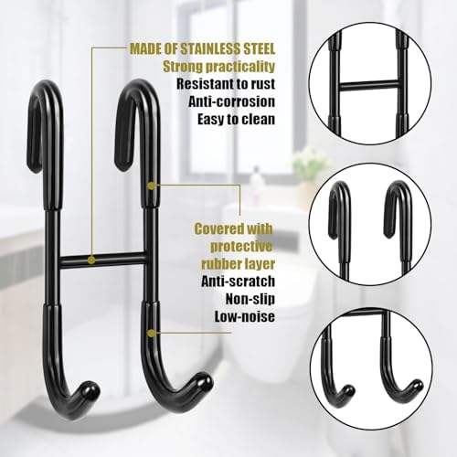 4-Piece Essential Bathroom Hooks For Frameless Showers
