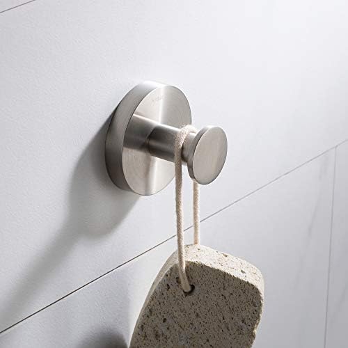 Kraus Elie Bathroom Robe Towel Hook Brushed Nickel Heavy Duty