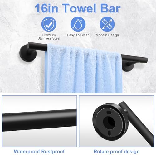 Stylish 8-Piece Bathroom Hardware Set for Easy Storage Organization