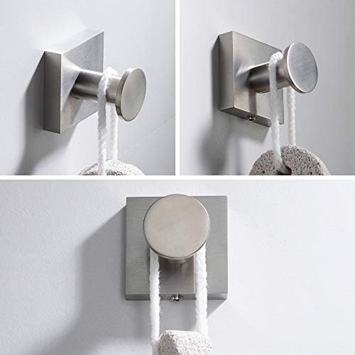 Kraus Ventus Bathroom Robe Towel Hook Brushed Nickel Finish
