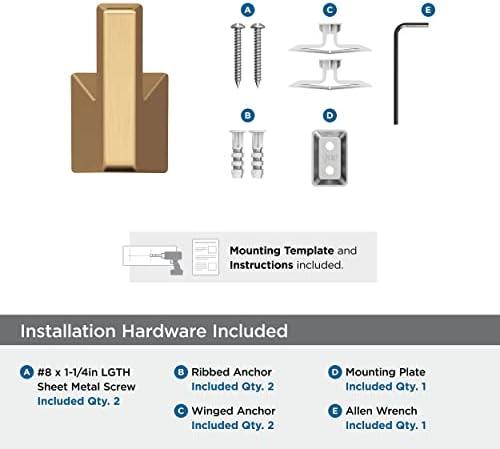 Amerock BH36000CZ Elegant Robe Hook Modern Bathroom Hardware