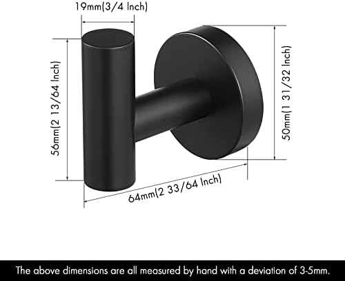 KES Modern Stainless Steel BathroomRobe Towel Hook Set