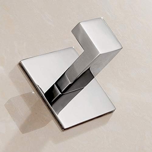Stainless Steel Self-Adhesive Bathroom Towel Hook Rust-Free Chrome Finish