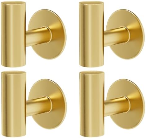 Kruodop Adhesive Towel Robe Hooks 4-Piece Set Stainless Steel