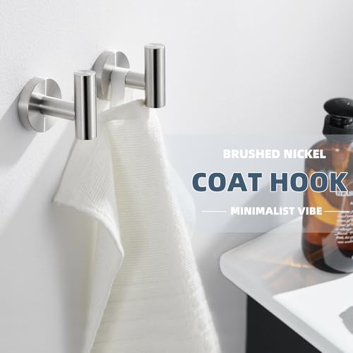 Sturdy 304 STEEL towel hook pair