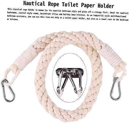 Nautical Rope Toilet Paper Holder Wall-Mounted Towel Rail