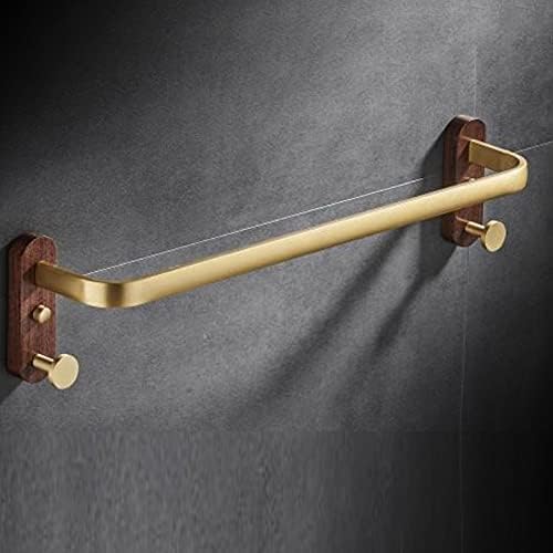 Bath Towel Holder Gold walnut wall mount