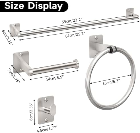Complete 10-Piece Set Modern Design Solid Nickel Finish