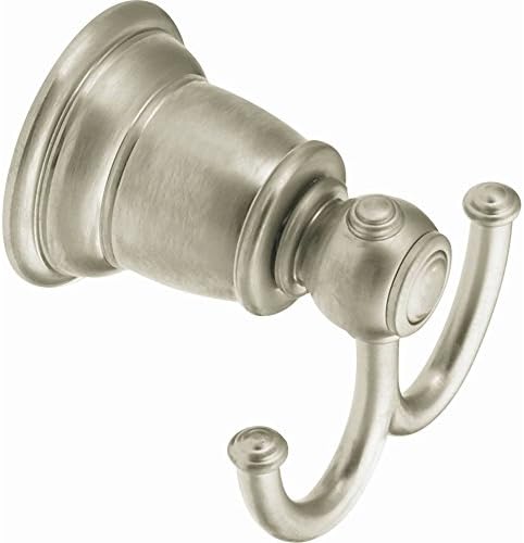 Moen Double Robe Hook Brushed Nickel - Durable Towel Hanger