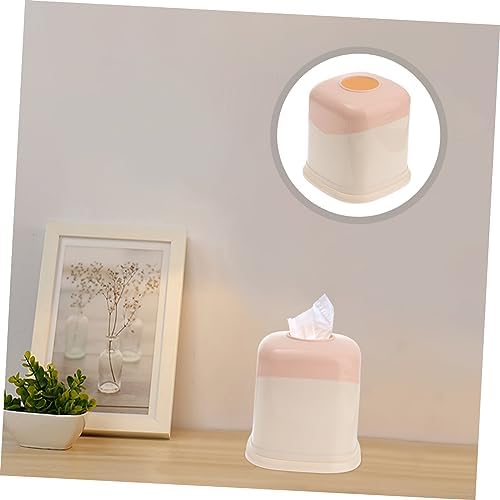 Unomor 1pc Round Shape Plastic Toilet Paper Holder Box