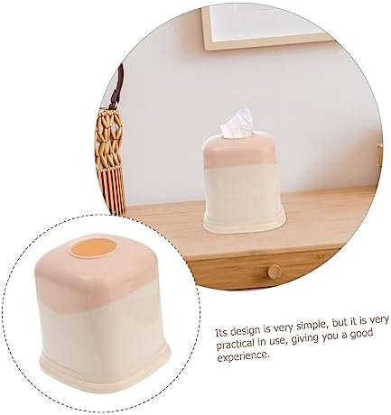 Unomor 1pc Round Shape Plastic Toilet Paper Holder Box