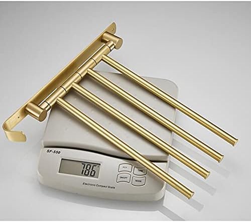 Space-Saving Towel Rail Rack for Bathroom Kitchen Brushed Gold
