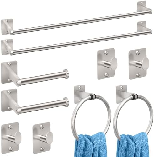 Complete 10-Piece Set Modern Design Solid Nickel Finish